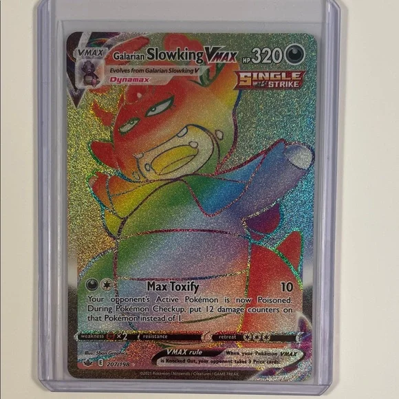 Pokemon Galarian Slowking VMAX Trading Card - Rainbow - Picture 1 of 2